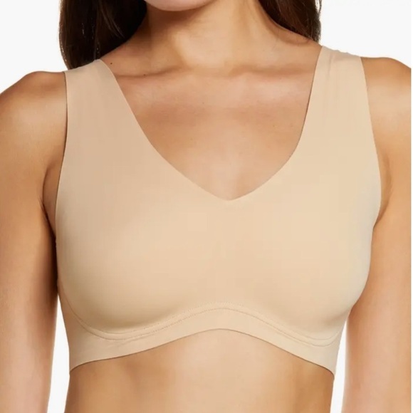 True & Co. Other - NEW True & Co. True Body Full Cup V Neck Wireless Bra, Desert Beige Tan - Size M